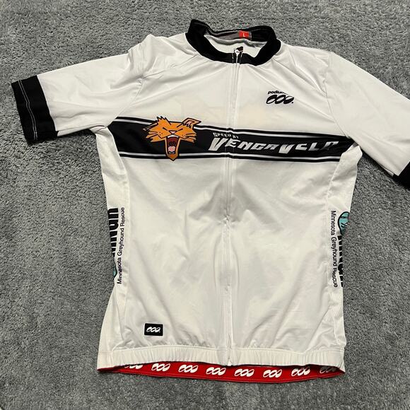 Podiumwear Cycle Jersey Shirt Mens Large Performance Cycling Pocket - Picture 1 of 6